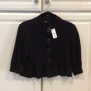 NWT ttnc Black Vintage Cropped Ruffled Jacket